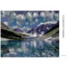 Diamantové maľovanie - ZASNEŽENÉ HORY A PRIEZRAČNÉ JAZERO (DENNIS FRATES) (Rámovanie bez rámu a bez vypnutia plátna, Rozmer 40x50 cm)
