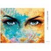 Diamantové maľovanie - ŽIARIACE MODRÉ OČI (Rámovanie bez rámu a bez vypnutia plátna, Rozmer 40x50 cm)