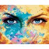 Diamantové maľovanie - ŽIARIACE MODRÉ OČI (Rámovanie bez rámu a bez vypnutia plátna, Rozmer 40x50 cm)
