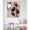 Diamantové maľovanie - PANDA NA ROZKVITNUTOM STROME (Rámovanie bez rámu a bez vypnutia plátna, Rozmer 40x50 cm)