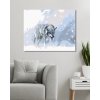 Diamantové maľovanie - SIVÝ VLK V ZIMNEJ KRAJINE (Rámovanie bez rámu a bez vypnutia plátna, Rozmer 40x50 cm)