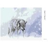 Diamantové maľovanie - SIVÝ VLK V ZIMNEJ KRAJINE (Rámovanie bez rámu a bez vypnutia plátna, Rozmer 40x50 cm)