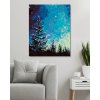 Diamantové maľovanie - STROM A NOČNÁ OBLOHA V LESE (Rámovanie bez rámu a bez vypnutia plátna, Rozmer 40x50 cm)