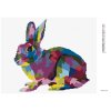 Diamantové maľovanie - POP-ART KRÁLIK (Rámovanie bez rámu a bez vypnutia plátna, Rozmer 40x50 cm)