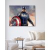 Diamantové maľovanie - PORTRÉT KAPITÁN AMERIKA SO ŠTÍTOM (Rámovanie bez rámu a bez vypnutia plátna, Rozmer 40x50 cm)