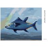 Diamantové maľovanie - RYBY - TUNIAK (Rámovanie bez rámu a bez vypnutia plátna, Rozmer 40x50 cm)