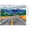 Diamantové maľovanie - CESTY A HORY (Rámovanie bez rámu a bez vypnutia plátna, Rozmer 40x50 cm)