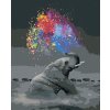 Diamantové maľovanie - SLON STRIEKAJÚCEJ FARBY (Rámovanie bez rámu a bez vypnutia plátna, Rozmer 40x50 cm)