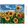 Diamantové maľovanie - SLNEČNICE POD MODROU OBLOHOU (Rámovanie bez rámu a bez vypnutia plátna, Rozmer 40x50 cm)