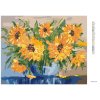 Diamantové maľovanie - SLNEČNICE VO VÁZE (Rámovanie bez rámu a bez vypnutia plátna, Rozmer 40x50 cm)