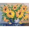Diamantové maľovanie - SLNEČNICE VO VÁZE (Rámovanie bez rámu a bez vypnutia plátna, Rozmer 40x50 cm)