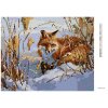 Diamantové maľovanie - LÍŠKA V SNEHU (Rámovanie bez rámu a bez vypnutia plátna, Rozmer 40x50 cm)