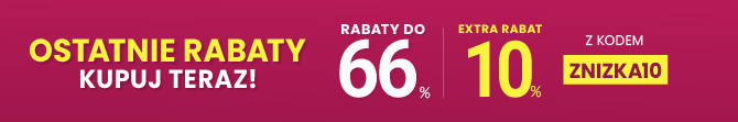 Rabaty do 66 % + extra rabat 10 %