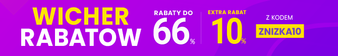 Rabaty do 66 % + extra rabat 10 %