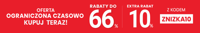 Rabaty do 66 % + extra rabat 10 %