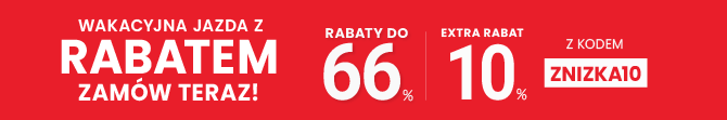 Rabaty do 66 % + extra rabat 10 %
