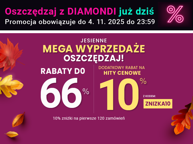 Rabaty do 66 % + extra rabat 10 %