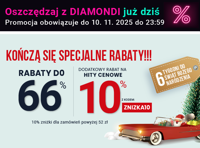 Rabaty do 66 % + extra rabat 10 %