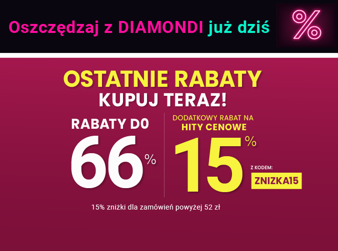 Rabaty do 66 % + extra rabat 15 %