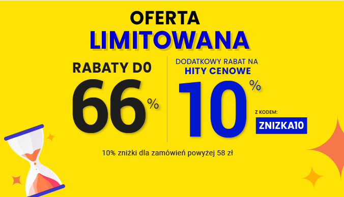 Rabaty do 66 % + extra rabat 10 %