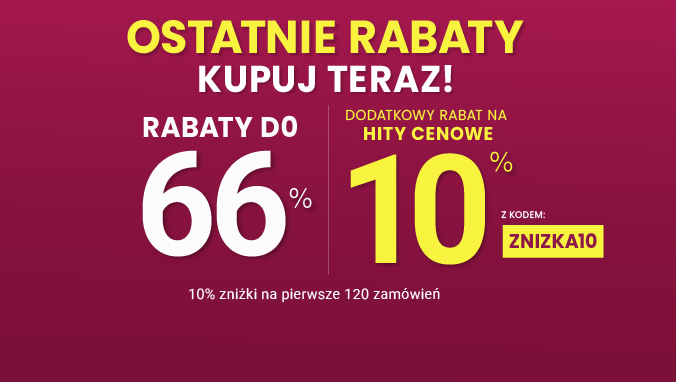 Rabaty do 66 % + extra rabat 10 %