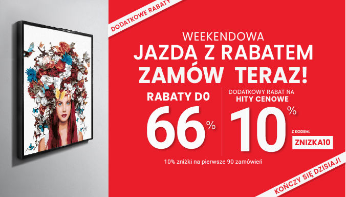 Rabaty do 66 % + extra rabat 10 %