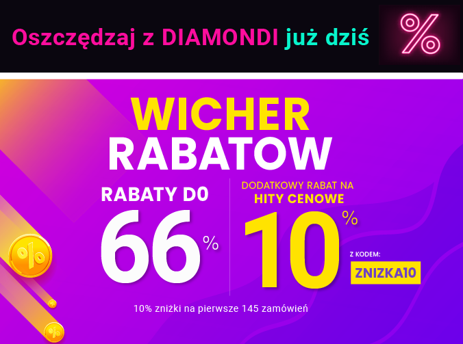 Rabaty do 66 % + extra rabat 10 %