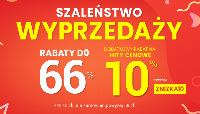 Rabaty do 66 % + extra rabat 10 %