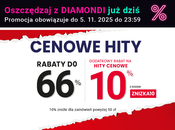 Rabaty do 66 % + extra rabat 10 %