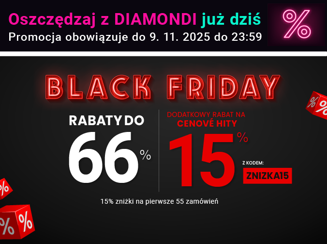 Rabaty do 66 % + extra rabat 15 %