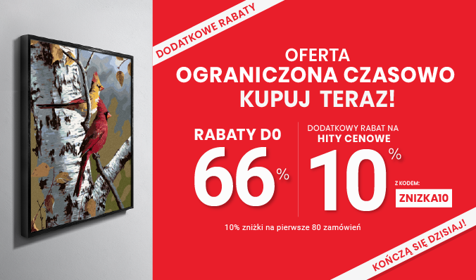 Rabaty do 66 % + extra rabat 10 %