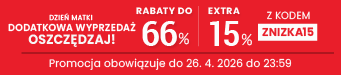 Rabaty do 66 % + extra rabat 15 %