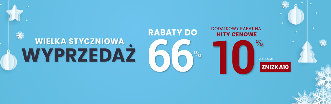 Rabaty do 66 % + extra rabat 10 %