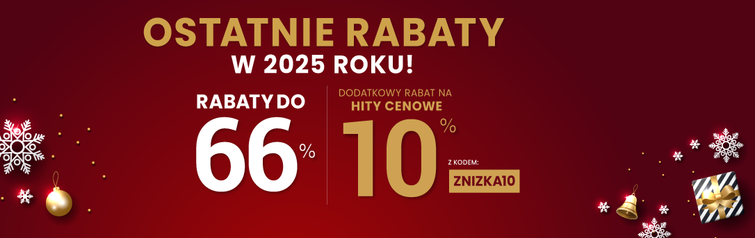 Rabaty do 66 % + extra rabat 10 %