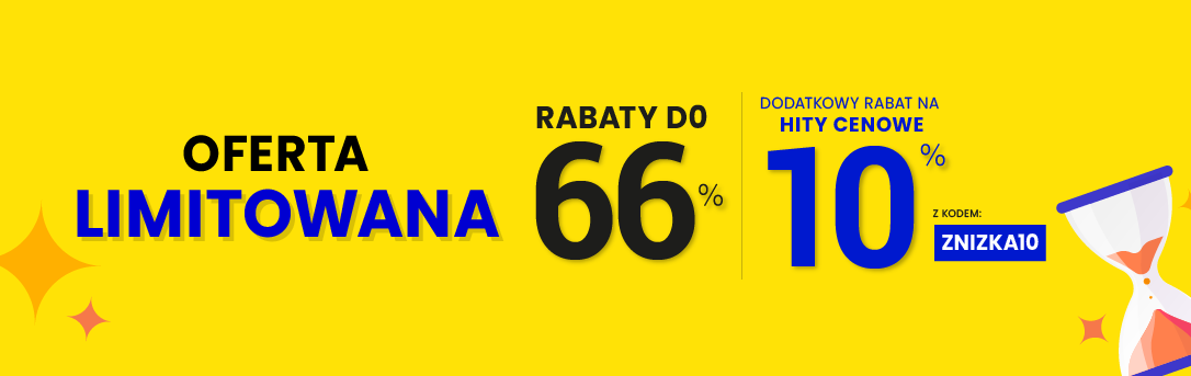 Rabaty do 66 % + extra rabat 10 %