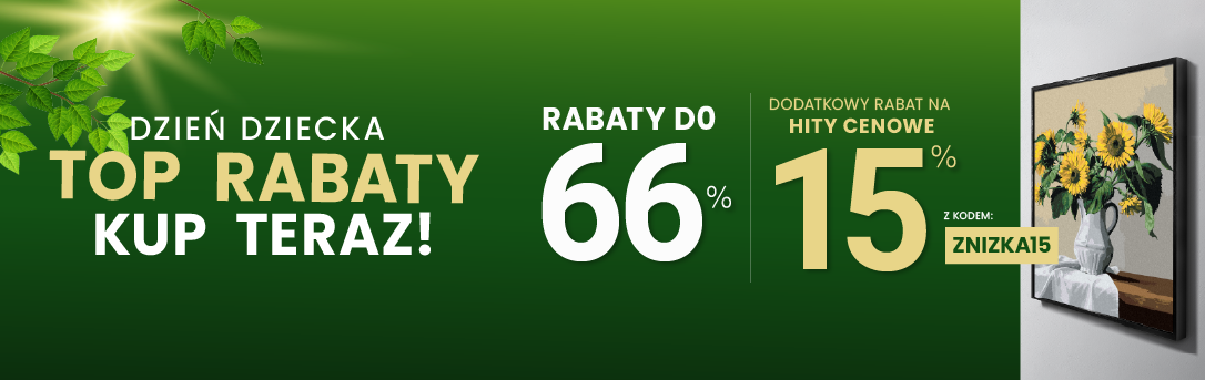 Rabaty do 66 % + extra rabat 15 %