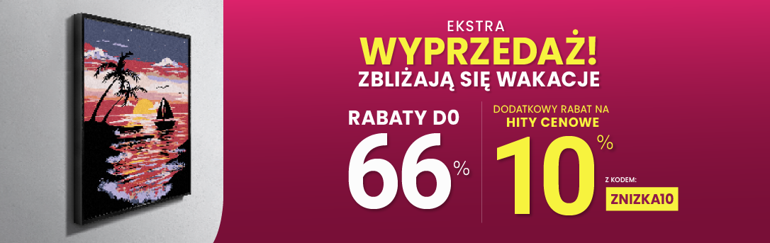 Rabaty do 66 % + extra rabat 10 %