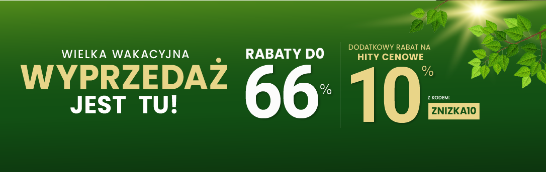 Rabaty do 66 % + extra rabat 10 %