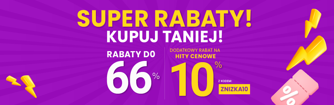 Rabaty do 66 % + extra rabat 10 %