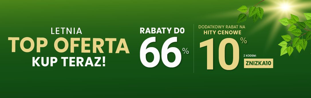 Rabaty do 66 % + extra rabat 10 %