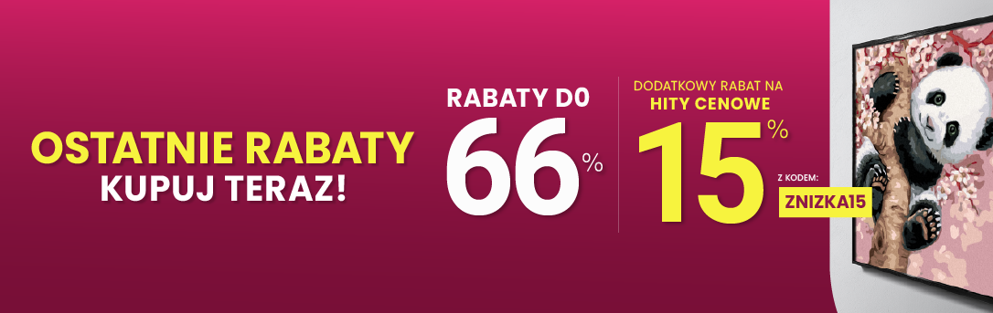 Rabaty do 66 % + extra rabat 15 %