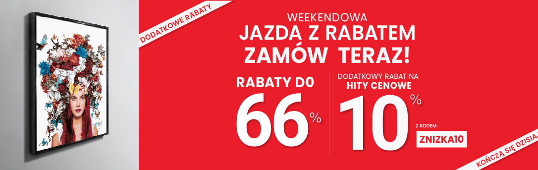 Rabaty do 66 % + extra rabat 10 %