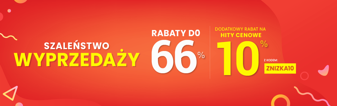 Rabaty do 66 % + extra rabat 10 %