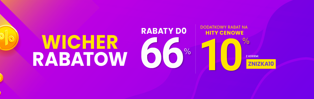 Rabaty do 66 % + extra rabat 10 %