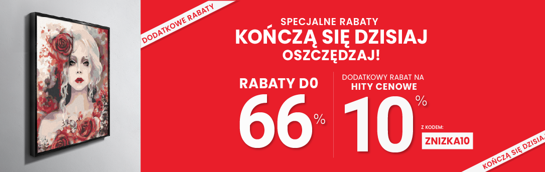 Rabaty do 66 % + extra rabat 10 %