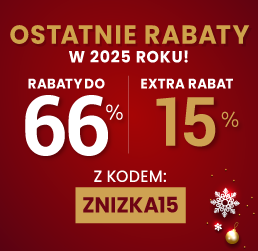 Rabaty do 66 % + extra rabat 15 %