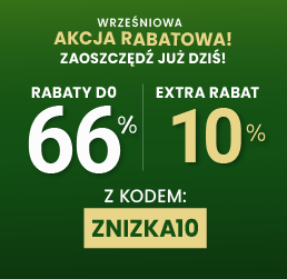 Rabaty do 66 % + extra rabat 10 %