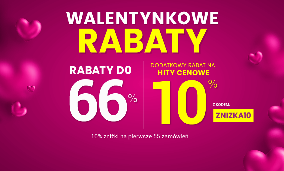 Rabaty do 66 % + extra rabat 10 %