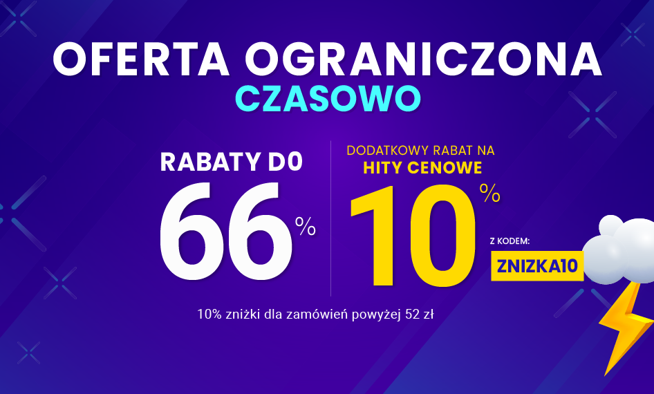 Rabaty do 66 % + extra rabat 10 %