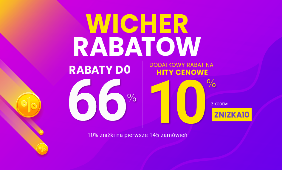 Rabaty do 66 % + extra rabat 10 %